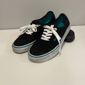 Vans black and teal women’s 8 men’s 6.5